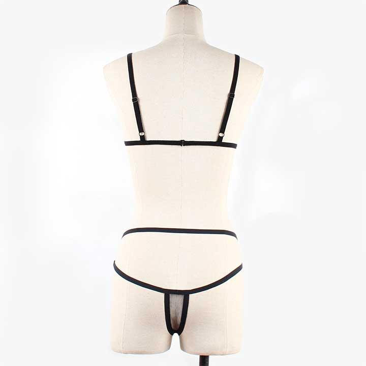 Эротический комплект в сеточку - Чёрный - S/M – Эротическое бельё Винница - изображение 3