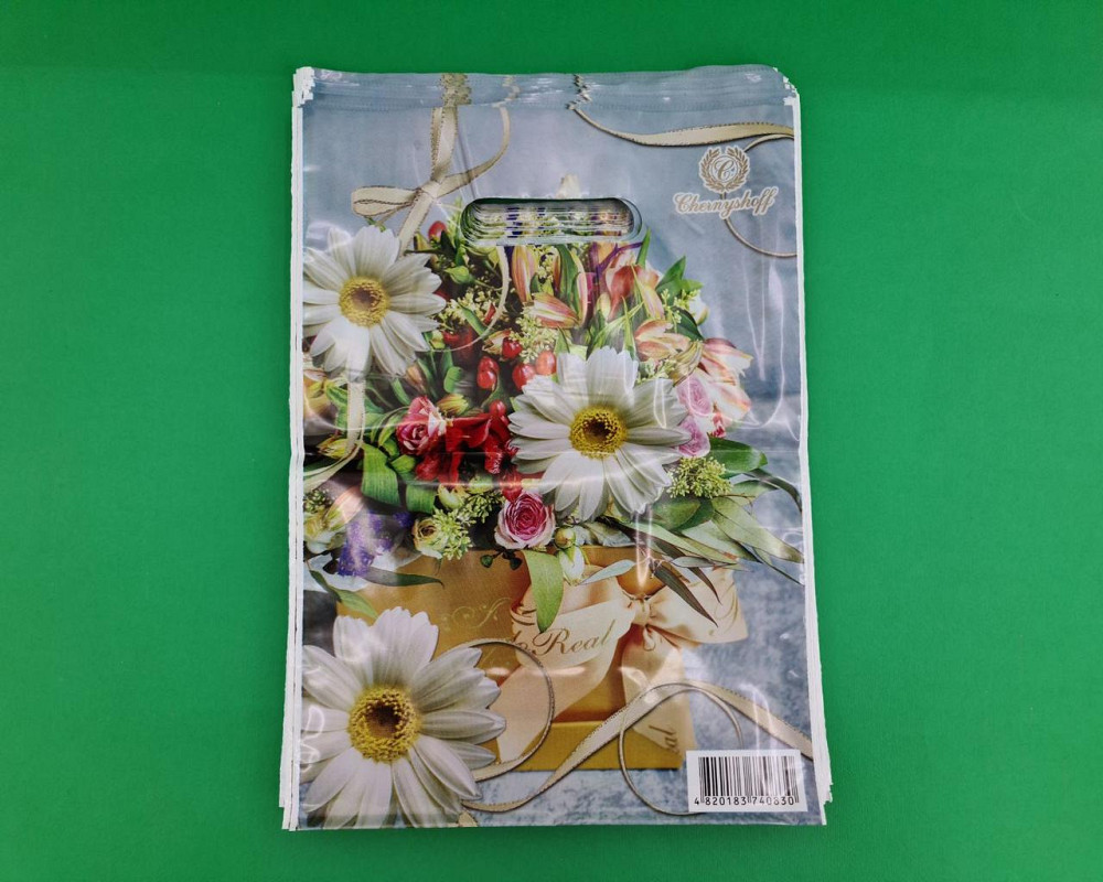 Пакети з вирубаною ручкою (22*30) "Ромашки" Рендпако (50 шт.) Харків - фото 4