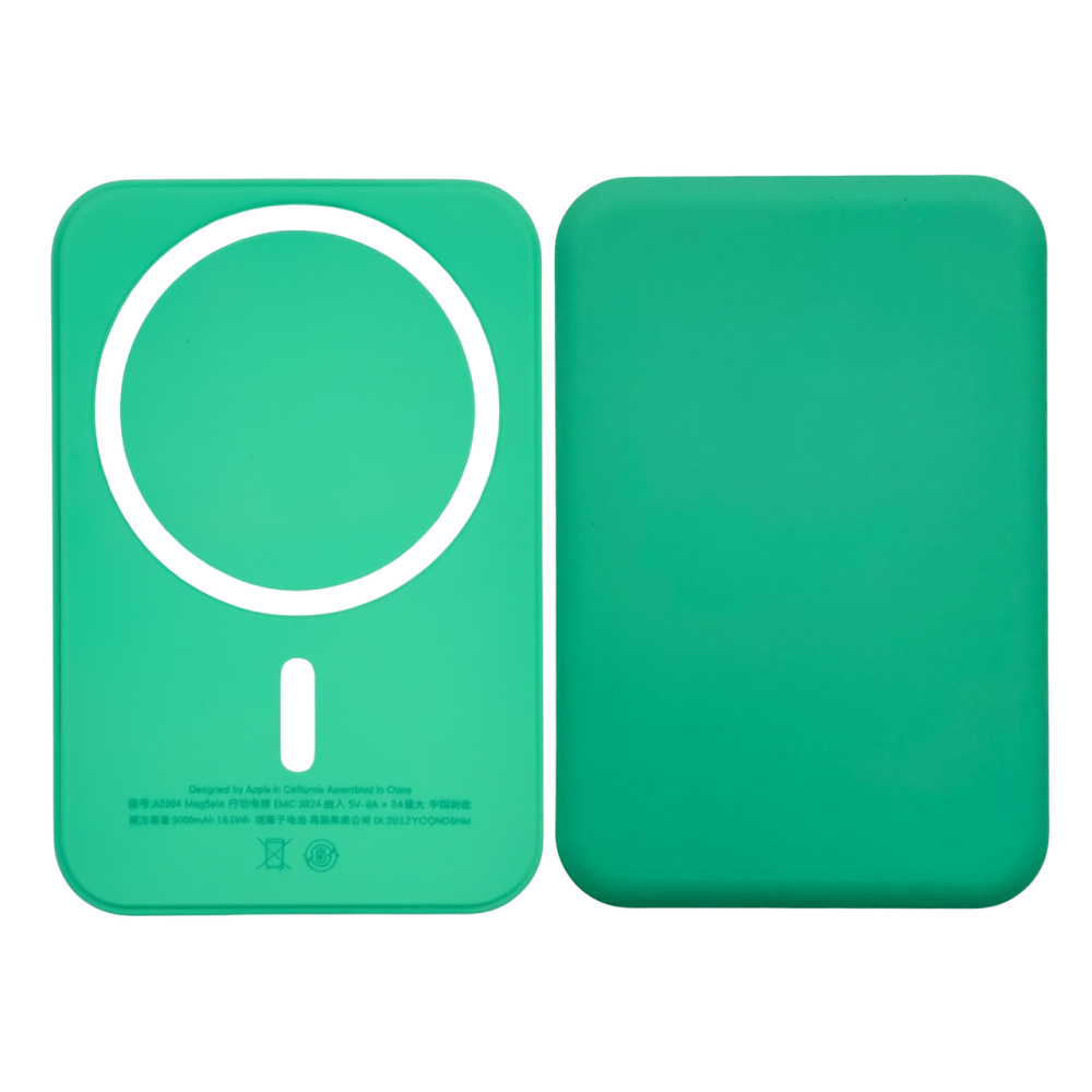 Павербанк 5000мАч для смартфона з бездротовою магнітною зарядкою, бездротовий Power Bank для iPhone магсейф Green Кам'янець-Подільський - фото 2