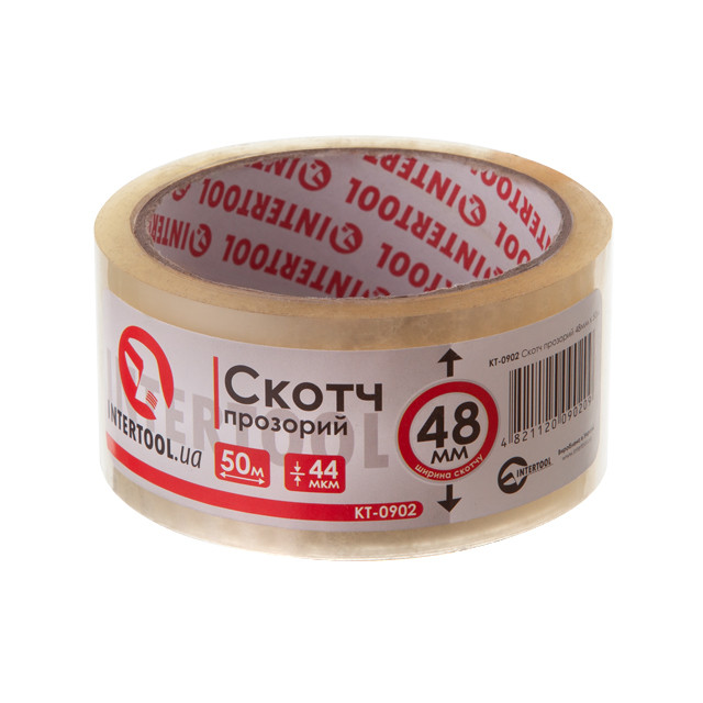 Скотч прозорий, 50 м × 48 мм, 44 мкм Львів - фото 1