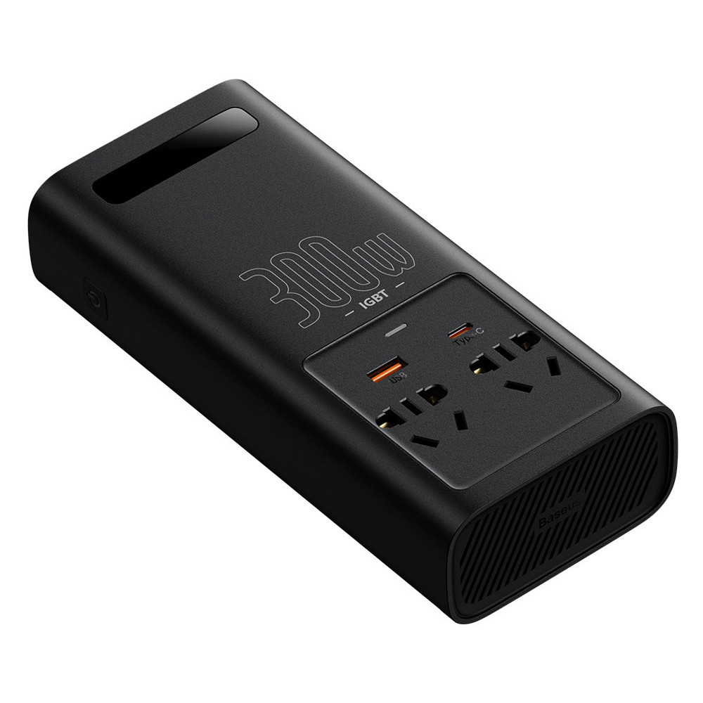 Автомобільний інвертор Baseus In-Car Inverter 300W 220V CN EU CGNB000101 (Чорний) Миколаїв - фото 2