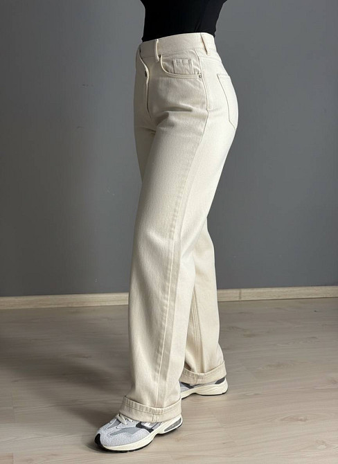 Джинси жіночі Its Basic 3847-7S6 straight fit з асиметричною застібкою бежеві, бежевий, 40, 40, 78 см, 105 см Київ - фото 4