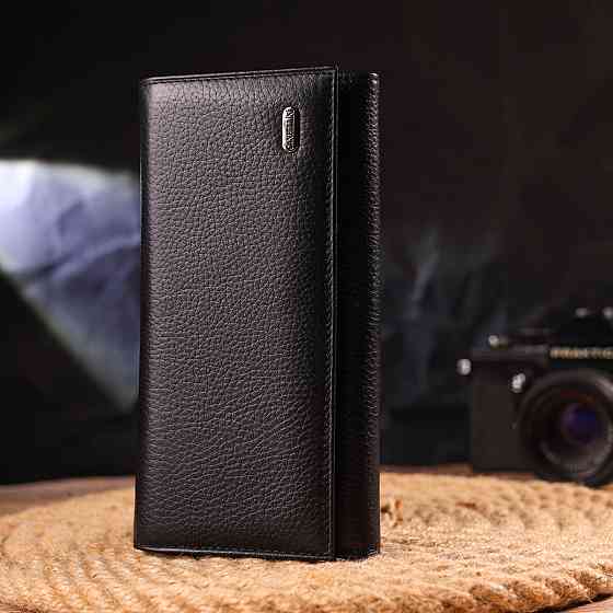 Класичне жіноче портмоне з монетницею з натуральної шкіри CANPELLINI 21529 Чорне Київ