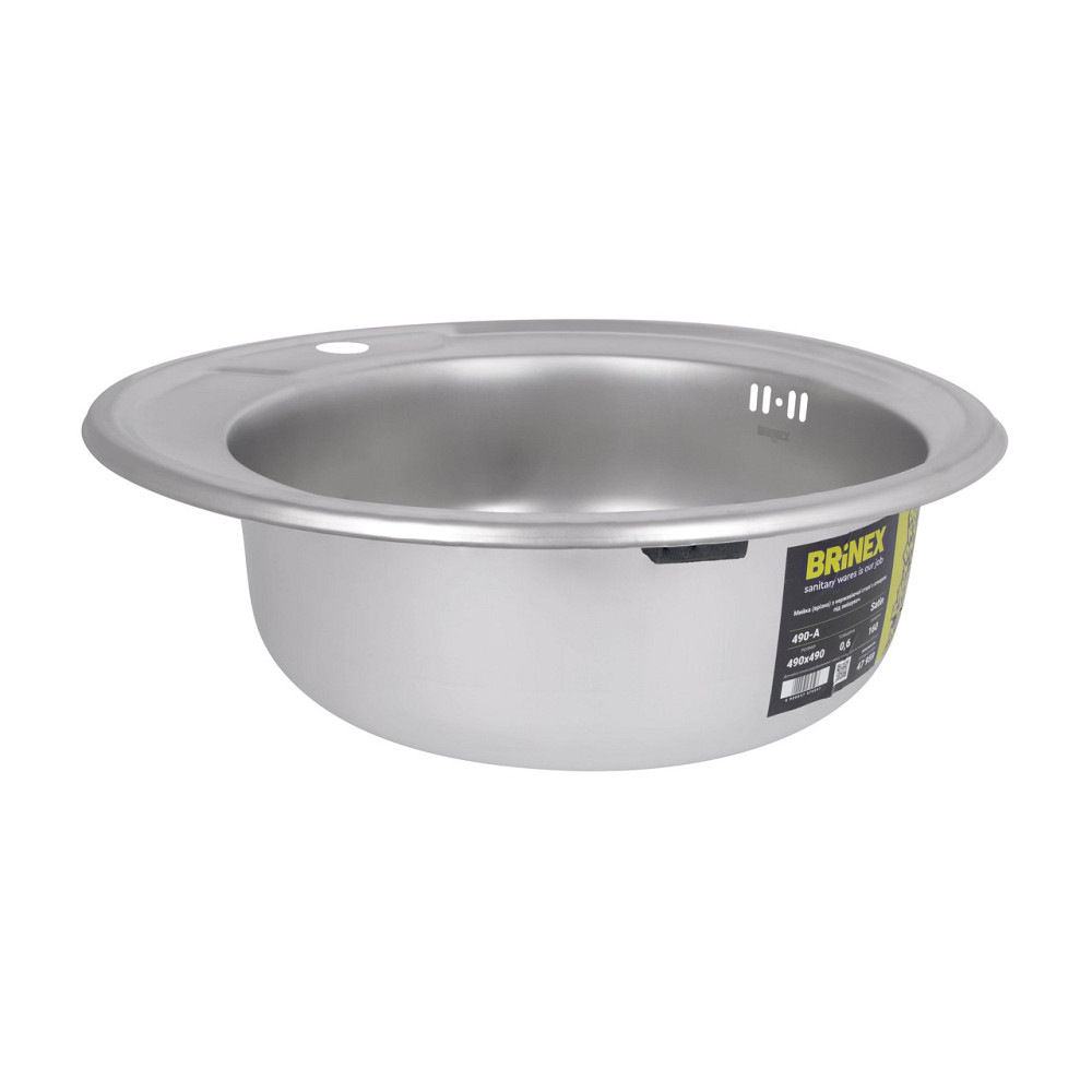 Кухонная мойка Brinex 490-A 0,6 мм Satin (BRIN490SAT06) Киев - изображение 14