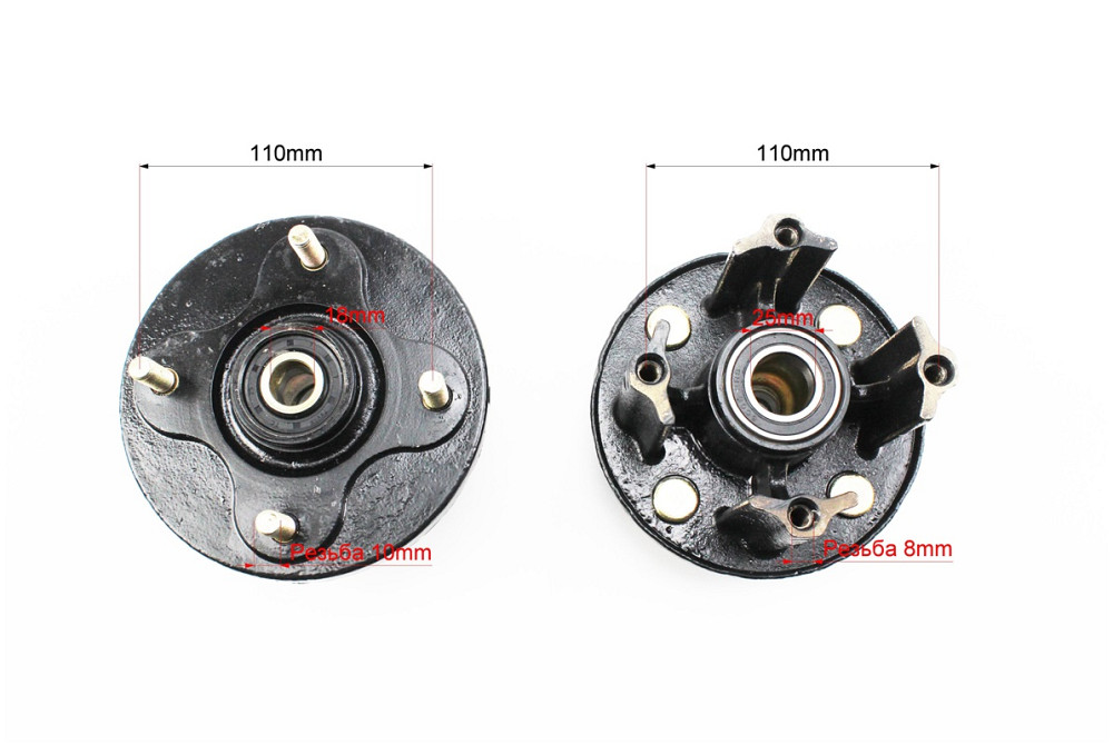 Ступиця колеса під вісь 17x25, розболтовка 4x110 к-кт 2шт Киев - изображение 2