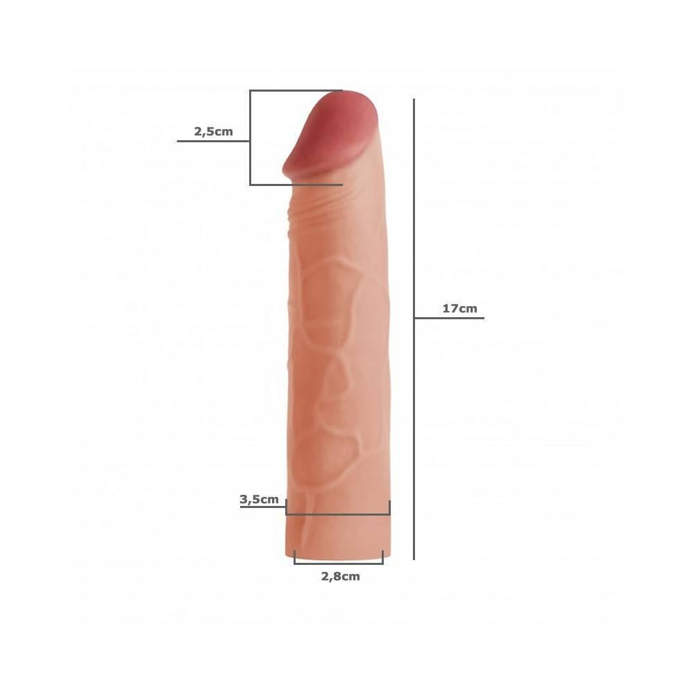 Насадка на член - Pleasure X-Tender Penis Sleeve Add 1" Flesh Sex Aura Київ - фото 5
