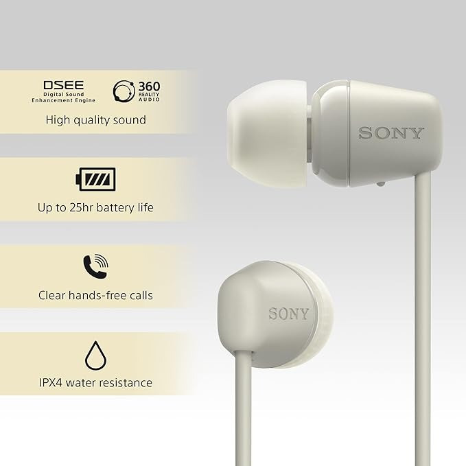 Bluetooth-гарнітура Sony WI-C100 Beige (WIC100C.CE7) ( Бежевий ) Харків - фото 7