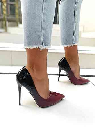 Vices Туфлі жіночі VICES червоні еко-лак каблук 11см (1058-19) (2391) Коломия