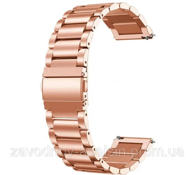 Ремешок Браслет Huawei GT3 pro 43mm металлический (розовый) Одесса - изображение 1