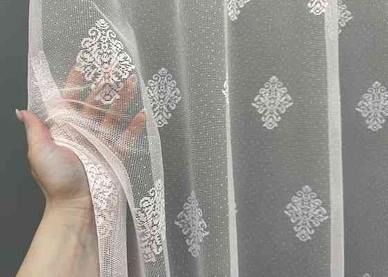 Тюль жаккард цвет молочный 1846т Киев