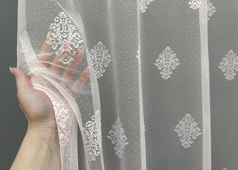Тюль жаккард цвет молочный 1846т Киев - изображение 2