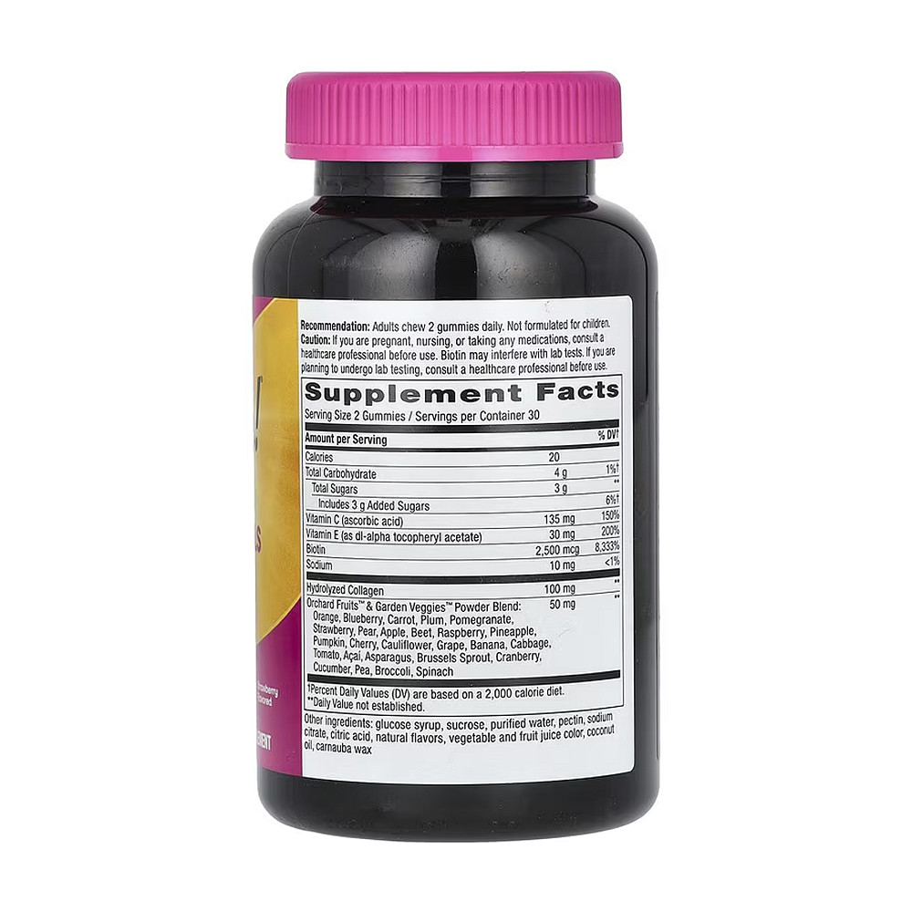 Вітаміни Nature's Way Alive! Hair, Skin & Nail Gummy - 60 gummies Луцьк - фото 2