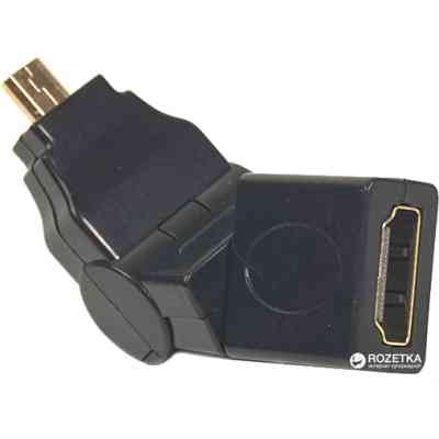 Перехідник HDMI AF to micro HDMI AM, 360 degree PowerPlant (CA910618) Вінниця