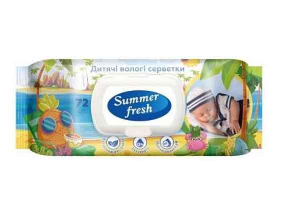 Вологі серветки дитячі 72шт ТМ Summer Fresh Київ