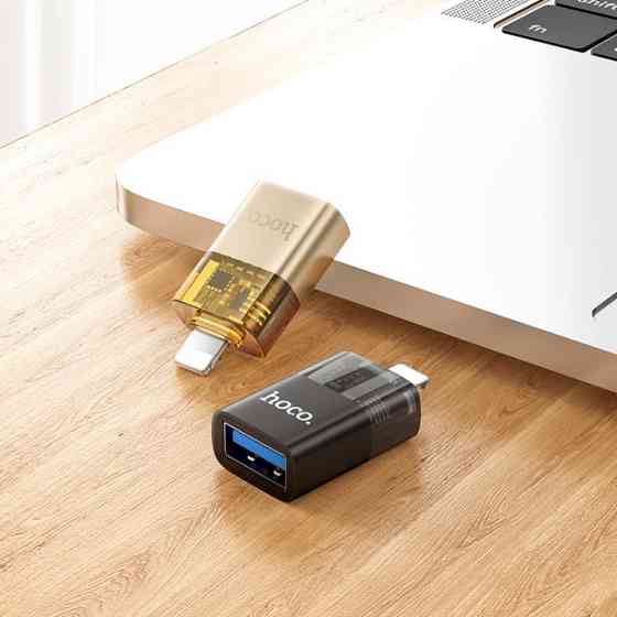 Адаптер HOCO UA36 iP на USB OTG черный Киев