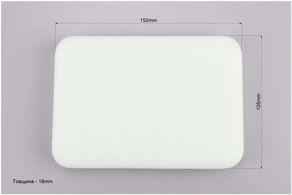 Фільтр повітряний - елемент (поролон 150х105х18mm) для генератора 4-6кВт Київ - фото 2