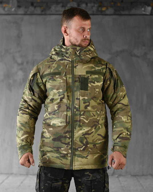Тактическая куртка мужская мультикам на подкладке омнихит теплая сохраняет тепло тела XL Одесса - изображение 12
