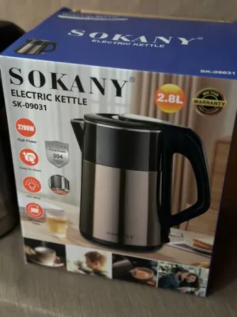 Електричний чайник Sokany SK-09031 2200Вт, об'єм 2.8 л, автовідключення, індикатор, 360° поворотна б Київ