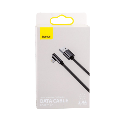 Кабель USB Lightning BASEUS CALCS-A01 Legend Elbow 2,4A 2м чорний Житомир - фото 2