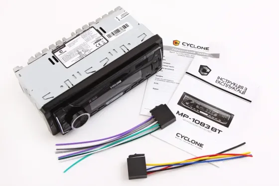 Автомагнітола Cyclone MP-1083 RGB BT/USB/MicroSD/ISO/доп. розїзд /Eway Link Вінниця