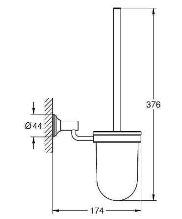 Туалетный ершик настенный в комплекте Grohe Essentials Authentic (40658001) Черновцы
