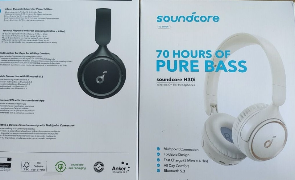 Наушники Anker SoundCore H30i Black/ white Киев - изображение 3