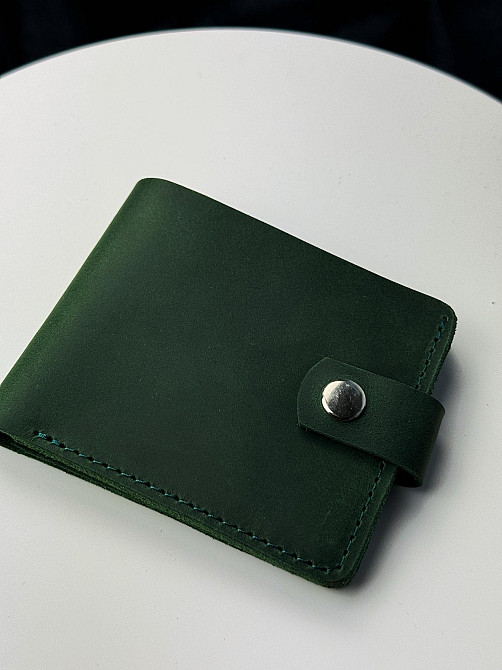 Класичний гаманець із натуральної шкіри SD003 (Зелений) Суми - фото 2