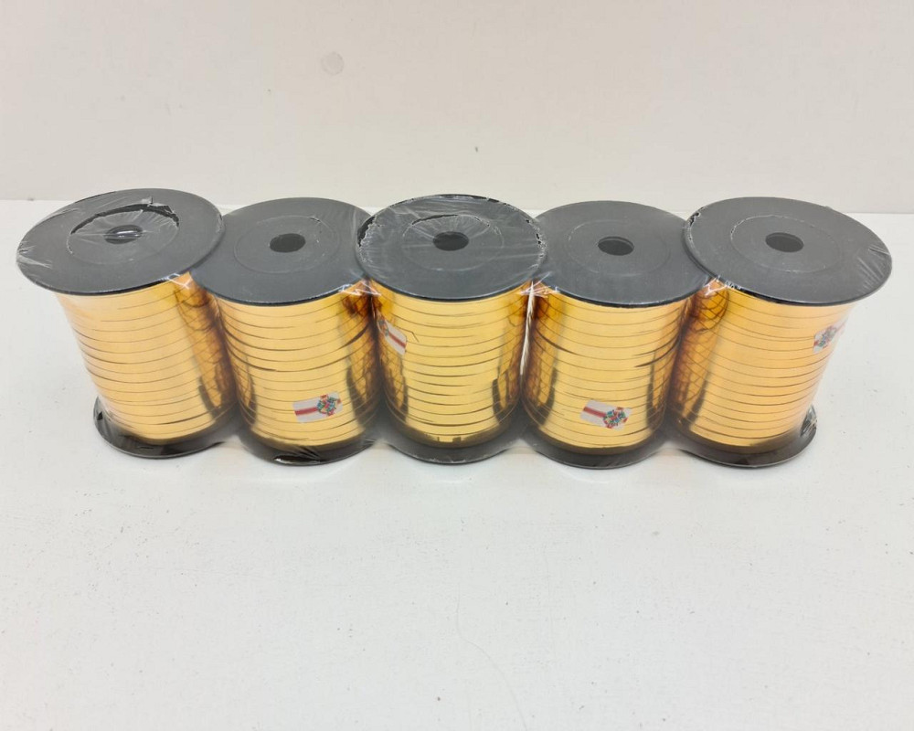 Стрічка для повітряних куль і подарунків золота 140 метрів (1 пачка) Харків - фото 2