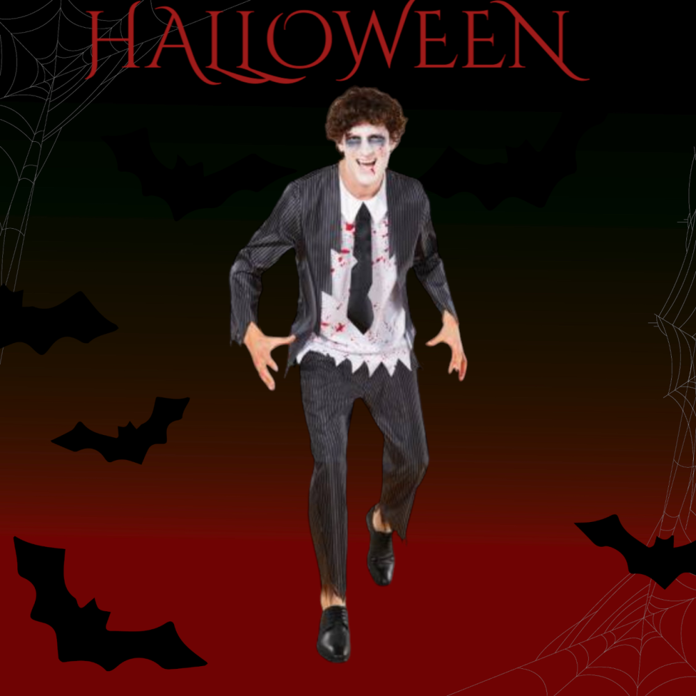 Костюм Гангстер для вечірки на Хелловін футболка з довгим рукавом та штани розмір ХL 56-58 чорний Київ - фото 1