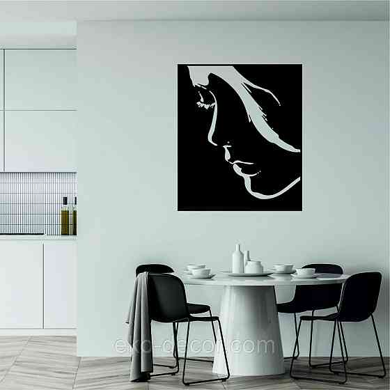 Декоративное настенное Панно «Женский Образ», Декор на стену 90*76 см, Черный Киев