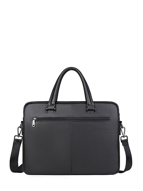Чоловічий портфель для ноутбука Tiding Bag (38 х 28 х 9 см) з натуральної шкіри Чорний Київ - фото 17