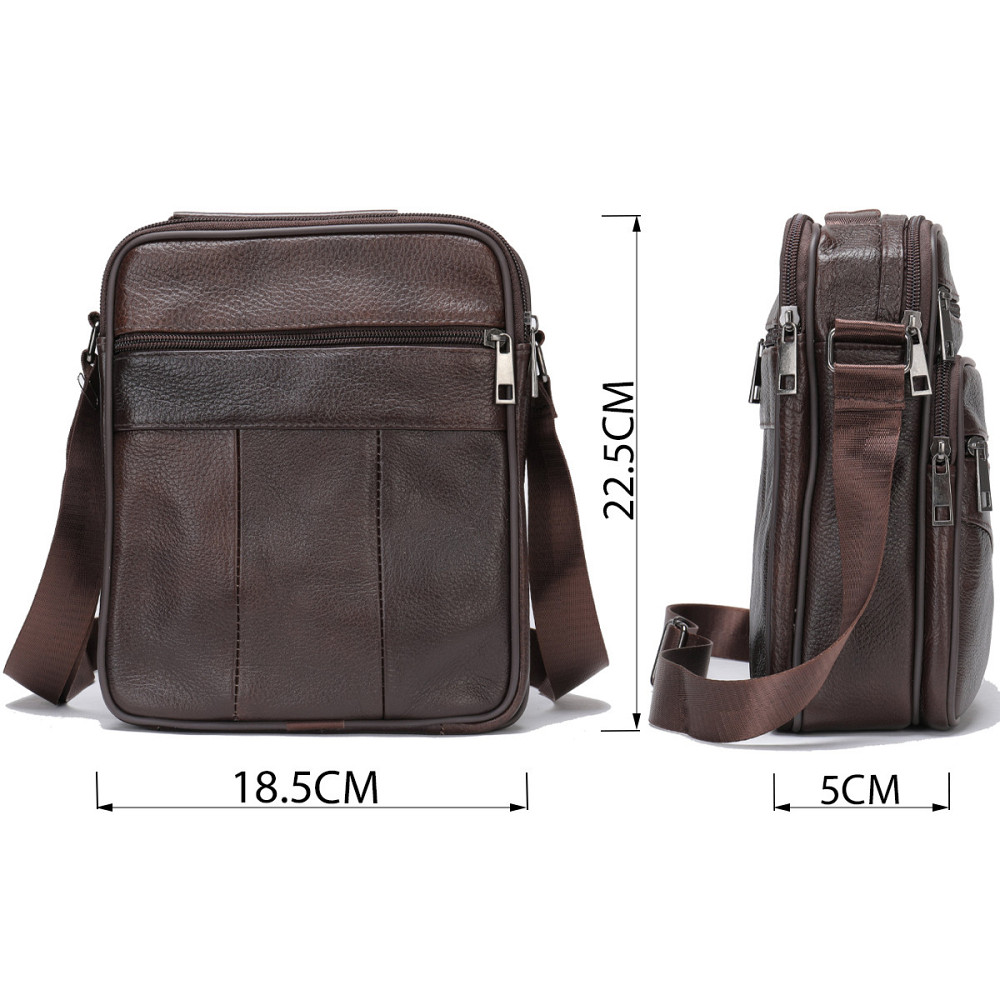 Мессенджер чоловічий з двома кишенями 14706 Vintage Коричневий Київ - фото 3