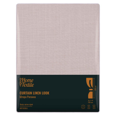 Штора Ardesto рогожка 100% поліестер, 150х270 см сірий світлий (ART1020LG) Вінниця - фото 6