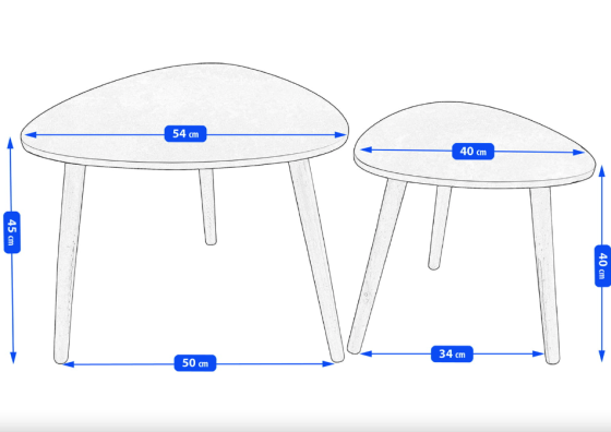 Комплект журнальних столиків Jumi Sinsey коричнево-чорний Київ