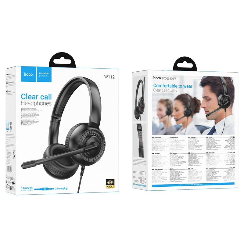 Наушники игровые HOCO W112 Pure headphones Black Одесса - изображение 2