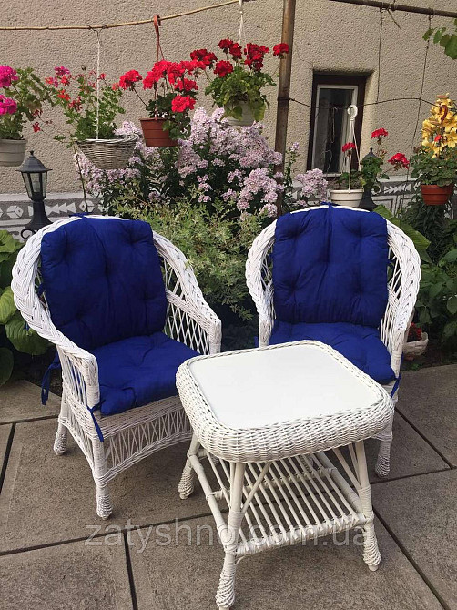 Меблі білі плетені з лози Київ - фото 1