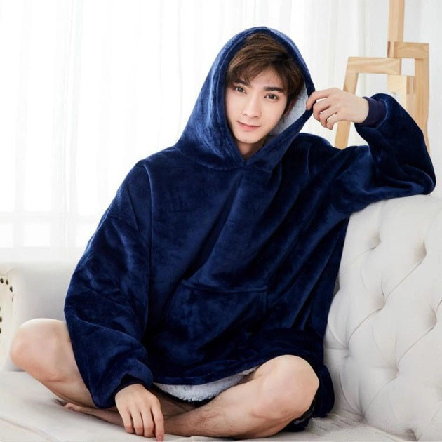 Двостороння толстовка халат, Толстовка плед флісова, Плед з капюшоном з капюшоном для дому BW-33 Львів - фото 8