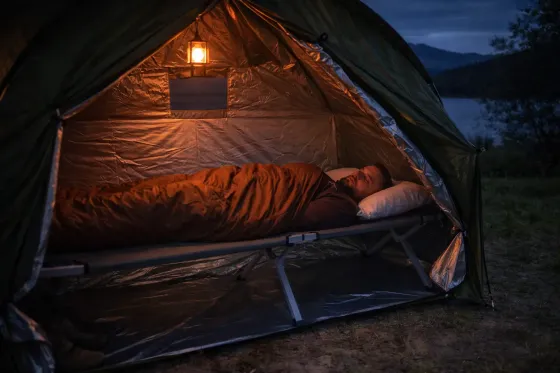 Комплект палатка 200х80х145см + раскладушка 190х70х62см для туризма, походов и рыбалки Коломыя