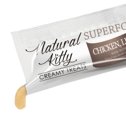 Крем-снеки для кошек Natural Kitty Creamy со вкусом курицы, печени и семян льна 24 шт х 12 г Винница - изображение 3