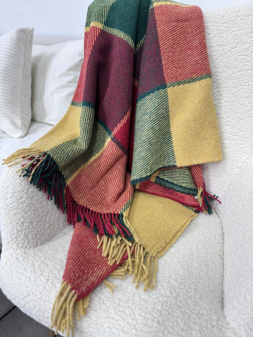 Vladi Плед Vladi 170x210 см вовняний 70% червоно-зелений 01/LIAM Киев - изображение 5