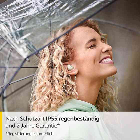 Наушники Jabra Elite 3 True Wireless in‑ear Bluetooth 4 микрофона мощный бас моно‑режим бежевые до 28 часов Киев