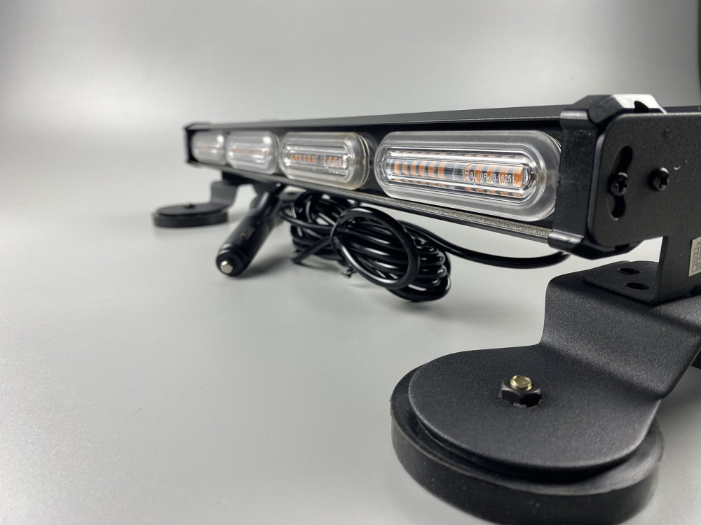Двосторонній Стробоскоп LED на машину 4 секції 12/24 V 96 led діодів кріплення подвійний магніт світлова балка Мукачево - фото 7