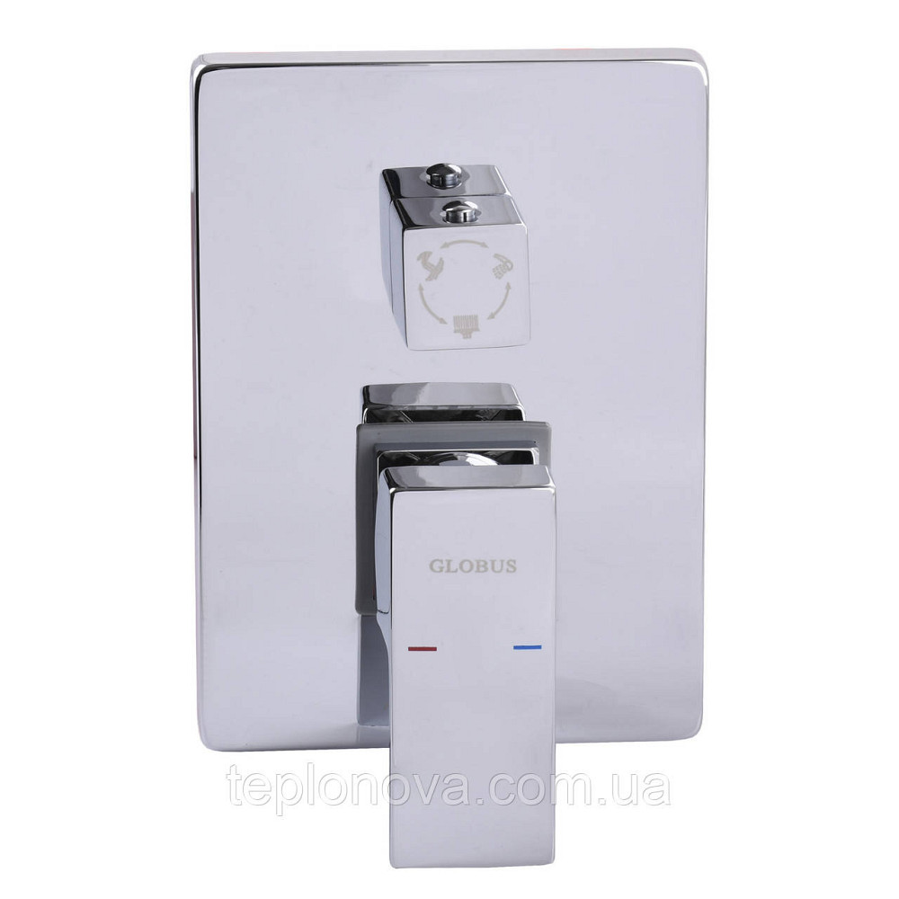 Змішувач для душу Globus Lux SMART GSM-305-00 вбудований на три споживачі, без душ.набору, хром Чернівці - фото 2