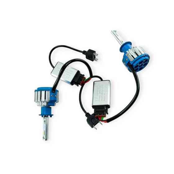 Автолампа H1 12V-24V T1 6000K 3500L радиатор с вентилятором и обманкой LED Мукачево