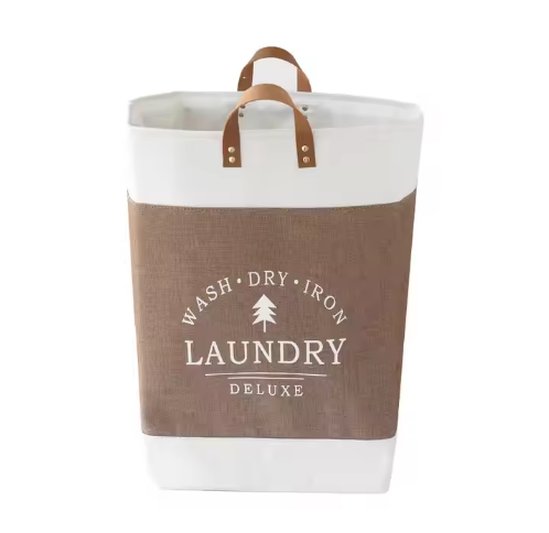 Органайзер-сумка для белья в ванную комнату, для вещей складной,льняной мешок для одежды с ручками 35х35х55 см Каменец-Подольский - изображение 3