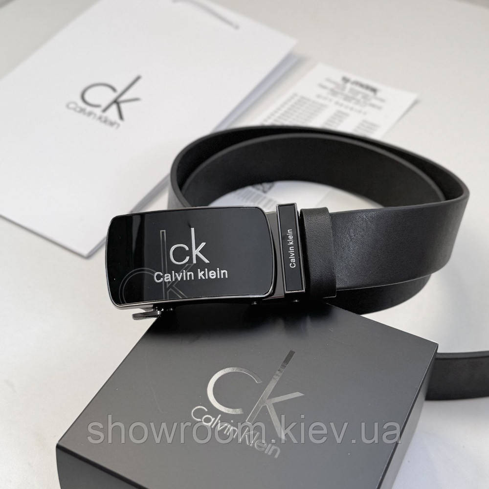 Кожаный мужской ремень с пряжкой автомат Ск (411) Киев - изображение 1