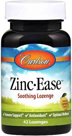 Цинк Carlson Labs Zinc-Ease 42 Lozenges (Lemon) Луцк
