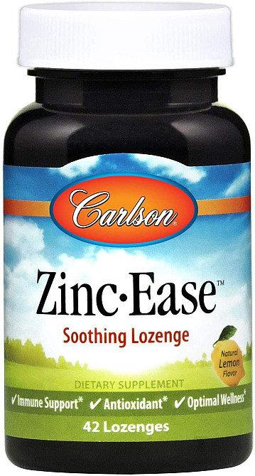 Цинк Carlson Labs Zinc-Ease 42 Lozenges (Lemon) Луцьк - фото 1