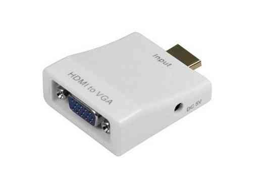 Перехідник HDMI M -> VGA F (з аудіо інтерфейсом) додаткове живлення micro USB, білий RTL Вінниця
