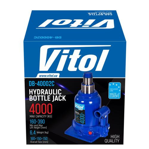 Домкрат гідравлічний телескопічний пляшковий Vitol 4т 230-390мм двоштоковий Львів - фото 5
